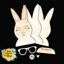 Load image into Gallery viewer, Unfinished Wood Hazel Mini Me stand Up Bunny Set