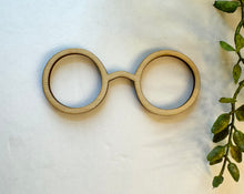 Load image into Gallery viewer, Round Wood GLASSES for Stenciled Bunny—One pair of Glasses
