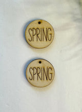 Load image into Gallery viewer, Wood Engraved SPRING Tag
