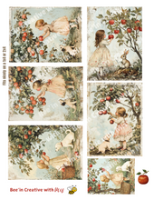 Load image into Gallery viewer, Apple Picking Girl 2x4 Canvas Project Sheet