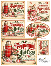 Load image into Gallery viewer, Peppermint Hot Cocoa Mouse Printables