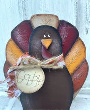 Load image into Gallery viewer, Scarecrow and Turkey Tea Light Holders SVG Laser Pattern