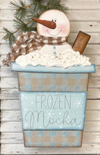 Load image into Gallery viewer, Frozen Mocha Coffee Hot Cocoa Cake Snowman Cups SVG Laser Cut File
