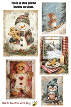 Load image into Gallery viewer, Christmas Winter Assorted Canvas Project Sheet Small Sizes