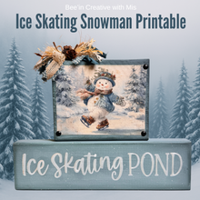 Load image into Gallery viewer, Ice Skating Snowmen Canvas Printable 2x6