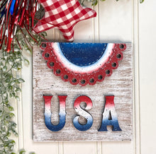 Load image into Gallery viewer, Americana USA Sign Unfinished Wood Sign
