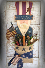 Load image into Gallery viewer, K229 Uncle Sam 1776 Door Hanger Scroll Saw Pattern and SVG