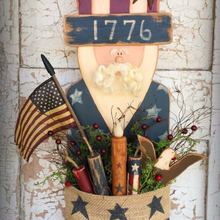 Load image into Gallery viewer, K229 Uncle Sam 1776 Door Hanger Scroll Saw Pattern and SVG