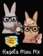 Load image into Gallery viewer, Unfinished Wood Hazel Mini Me stand Up Bunny Set