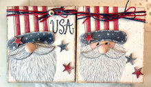 Load image into Gallery viewer, K305 Double Wood Block Uncle Sam Santa Craft Pattern