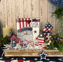 Load image into Gallery viewer, K305 Double Wood Block Uncle Sam Santa Craft Pattern
