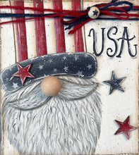 Load image into Gallery viewer, K305 Double Wood Block Uncle Sam Santa Craft Pattern
