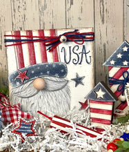Load image into Gallery viewer, K305 Double Wood Block Uncle Sam Santa Craft Pattern