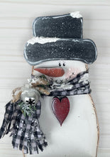 Load image into Gallery viewer, Tea Light Snowmen SET OF TWO UNFINISHED WOOD BLANKS