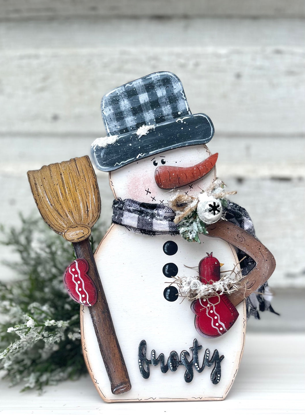 K307 SVG LASER Frosty Snowman with Broom