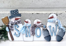 Load image into Gallery viewer, K308 LASER SVG Snowman SNOW pattern for laser cutters