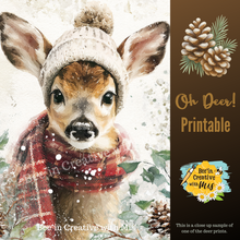 Load image into Gallery viewer, Winter Oh Deer Canvas Printable 2x6