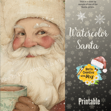 Load image into Gallery viewer, Watercolor Santa and Tags Canvas Project Fits 1x6 or 2x6