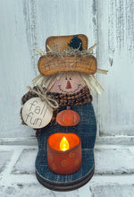 Load image into Gallery viewer, Scarecrow and Turkey Tea Light Holders SVG Laser Pattern