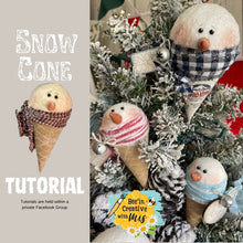 Load image into Gallery viewer, Snow Cone Snowman Live Facebook Class
