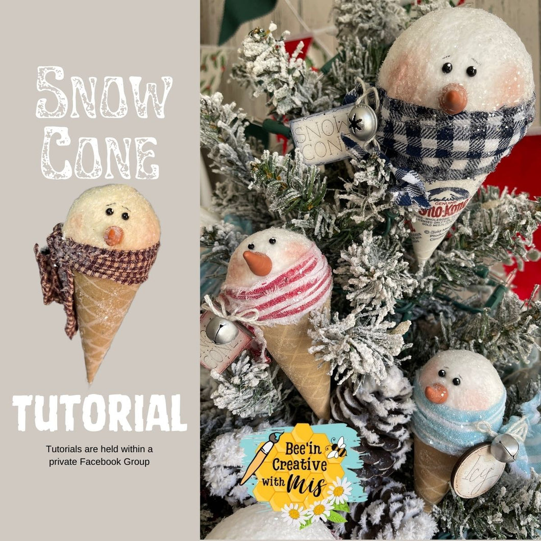 Snow Cone Snowman Live Facebook Class