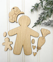 Load image into Gallery viewer, Gingerbread Man Baking Christmas Ornament SVG cut file