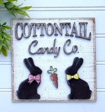 Load image into Gallery viewer, Cottontail Candy Co Tiered Tray Sign Unfinished Wood