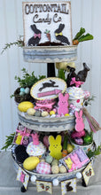 Load image into Gallery viewer, Cottontail Candy Co Tiered Tray Sign Unfinished Wood