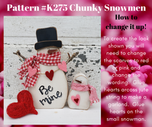 Load image into Gallery viewer, K275 Chunky Snowman Craft Pattern Set of 4 SVG Laser or CNC File