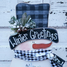 Load image into Gallery viewer, K288 Winter Wreath Buffalo Check Snowman Craft E Pattern Digital Download