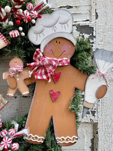 Load image into Gallery viewer, K303 Baking Gingerbread Man Wreath Pattern and Ornament Pattern PDF