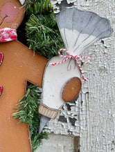 Load image into Gallery viewer, K303 Baking Gingerbread Man Wreath Pattern and Ornament Pattern PDF
