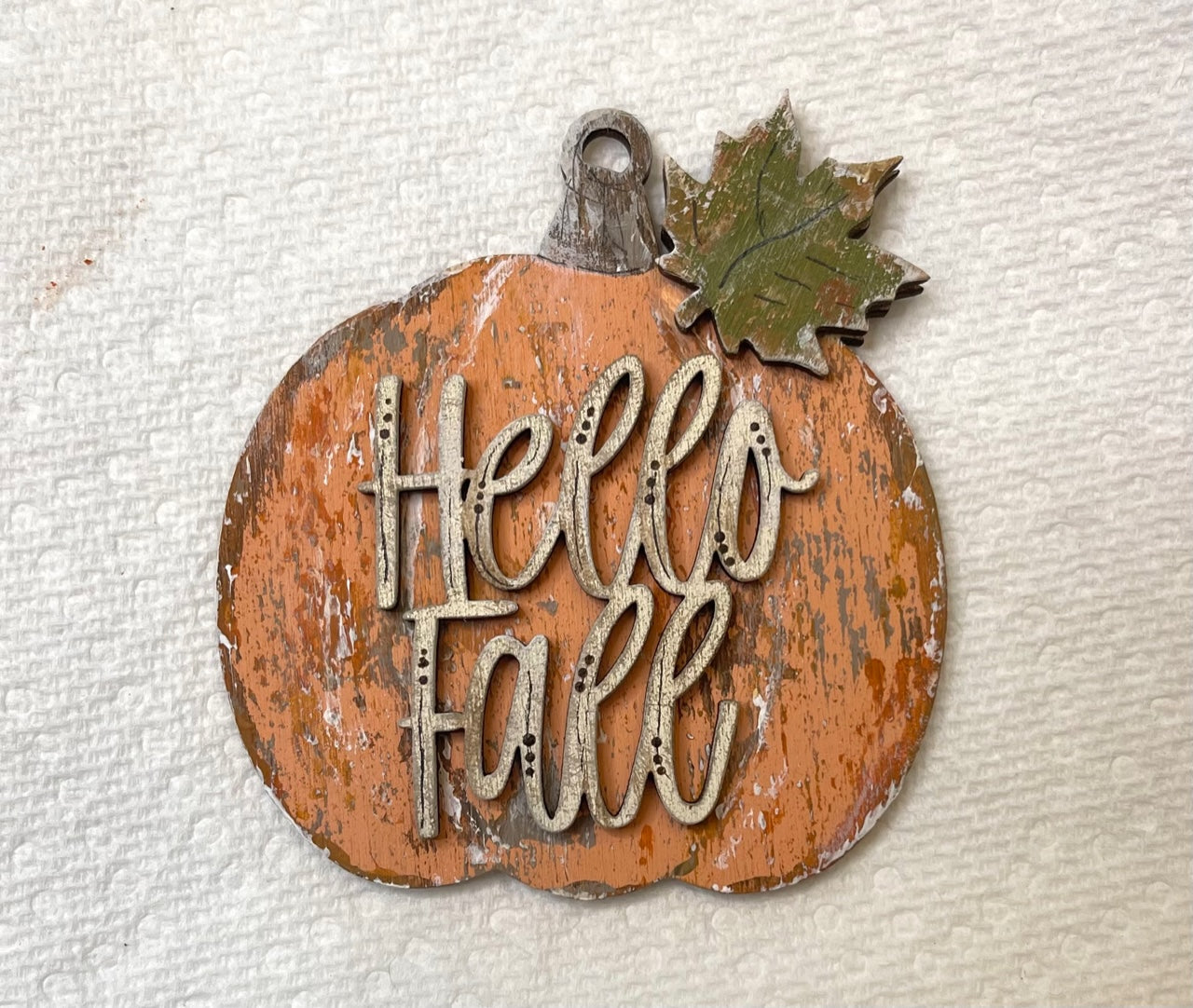 Fall Pumpkin Wood Hello Fall Tag Bee'in Creative with Mis