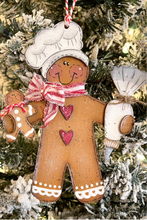 Load image into Gallery viewer, Gingerbread Man Baking Christmas Ornament SVG cut file