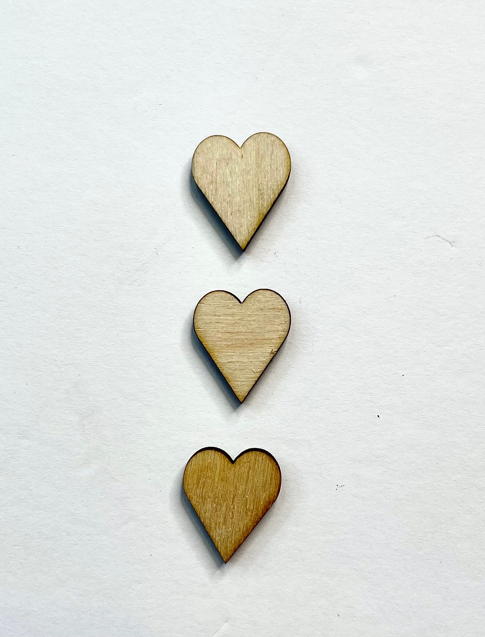 3-100Pcs Unfinished Wooden Hearts Blank Wood Slices 1cm-10cm