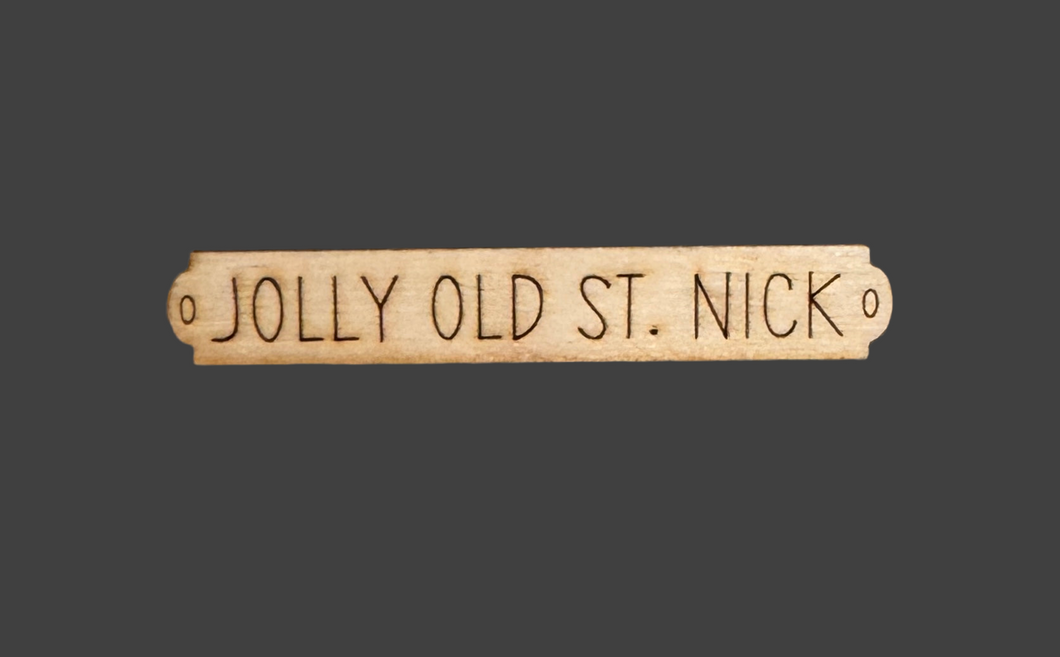 Jolly Old St. Nick Wood Sign Tag for Canvas Project