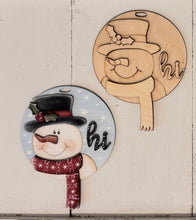 Load image into Gallery viewer, Hi Snowman Round Ornament Kit SSW
