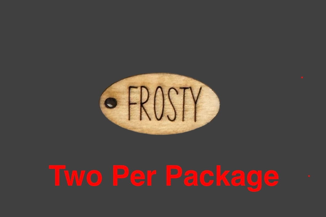 1” Small Oval Frosty Tag