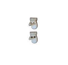 Load image into Gallery viewer, Set of Two Mitten Buttons Christmas in July 2026
