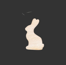 Load image into Gallery viewer, Unfinished Wood Little Chocolate Bunny Embellishment
