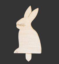 Load image into Gallery viewer, Unfinished Wood Little Bunny for Peat Pot Project
