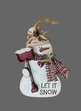 Load image into Gallery viewer, BLIZZARD BOB  Snowman Ornament Wood Blank
