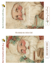 Load image into Gallery viewer, Watercolor Santa and Tags Canvas Project Fits 1x6 or 2x6
