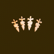 Load image into Gallery viewer, X-Small Carrots Unfinished wood Set of 4 Embellishment Pieces
