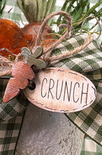 Load image into Gallery viewer, 1 1/4" long Small Oval CRUNCH Tag Unfinished Wood
