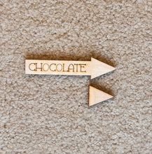 Load image into Gallery viewer, Unfinished Wood Pointing Arrow CHOCOLATE
