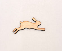 Load image into Gallery viewer, Unfinished Wood Running Bunny Embellishment
