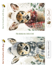 Load image into Gallery viewer, Winter Oh Deer Canvas Printable 2x6
