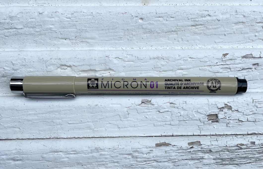 Micron Fine Black Liner Pen 01 – Bee'in Creative with Mis
