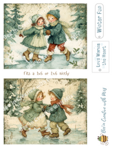 Load image into Gallery viewer, Ice Skating Couple Canvas Printable 2x6
